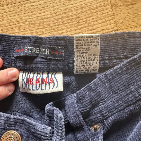 Bill Blass high rise navy corduroy jeans - Picture 2 of 5
